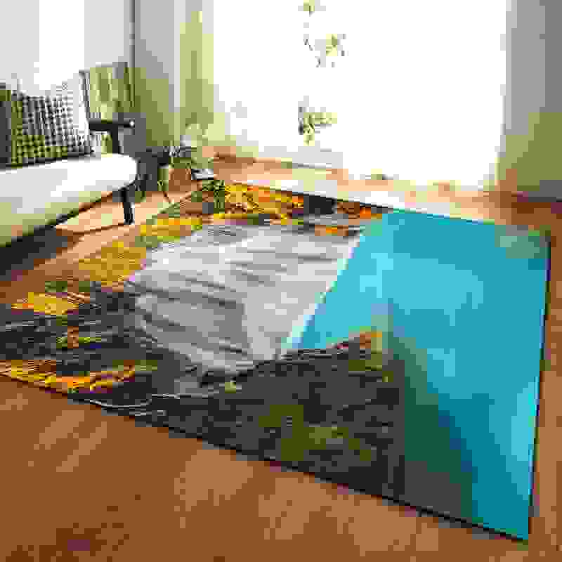 black and white living room carpet