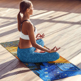 Natural Rubber Suede Yoga Mat 1.5mm Folding Fitness Dance Yoga Mat Cross-border Custom Printing