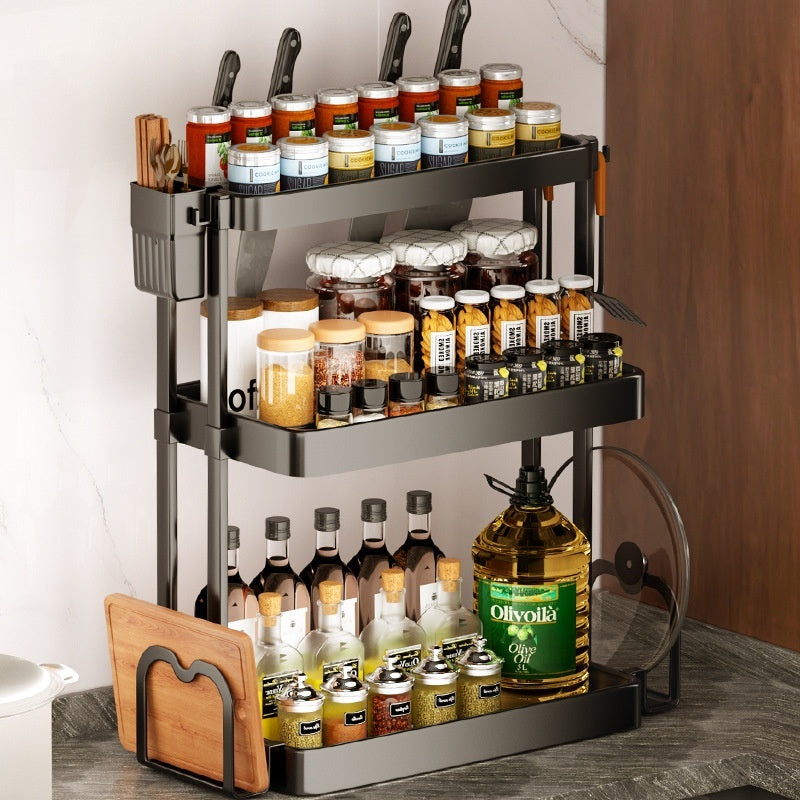 kitchen rack for seasoning multi-layer storage