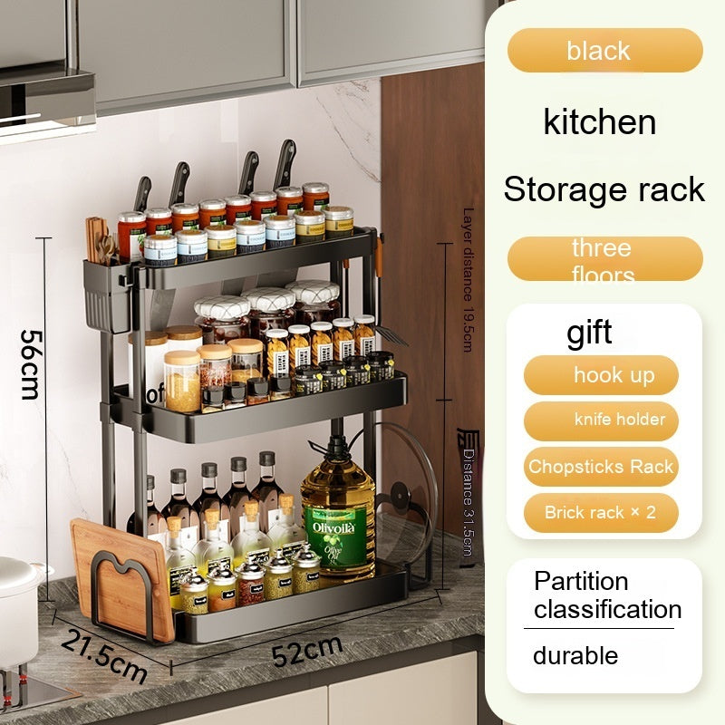 kitchen rack for seasoning multi-layer storage