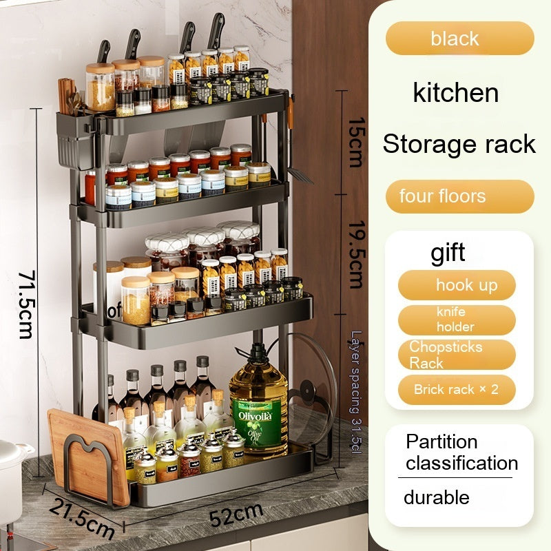 kitchen rack for seasoning multi-layer storage